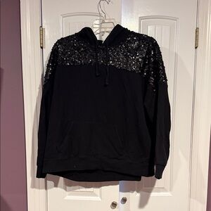 Torrid Black Sequin Sweatshirt